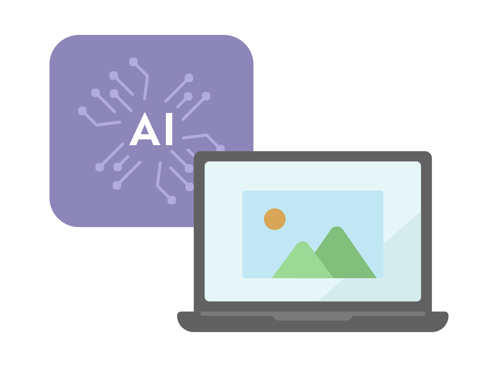 AIを利用して文章を作成するイメージ